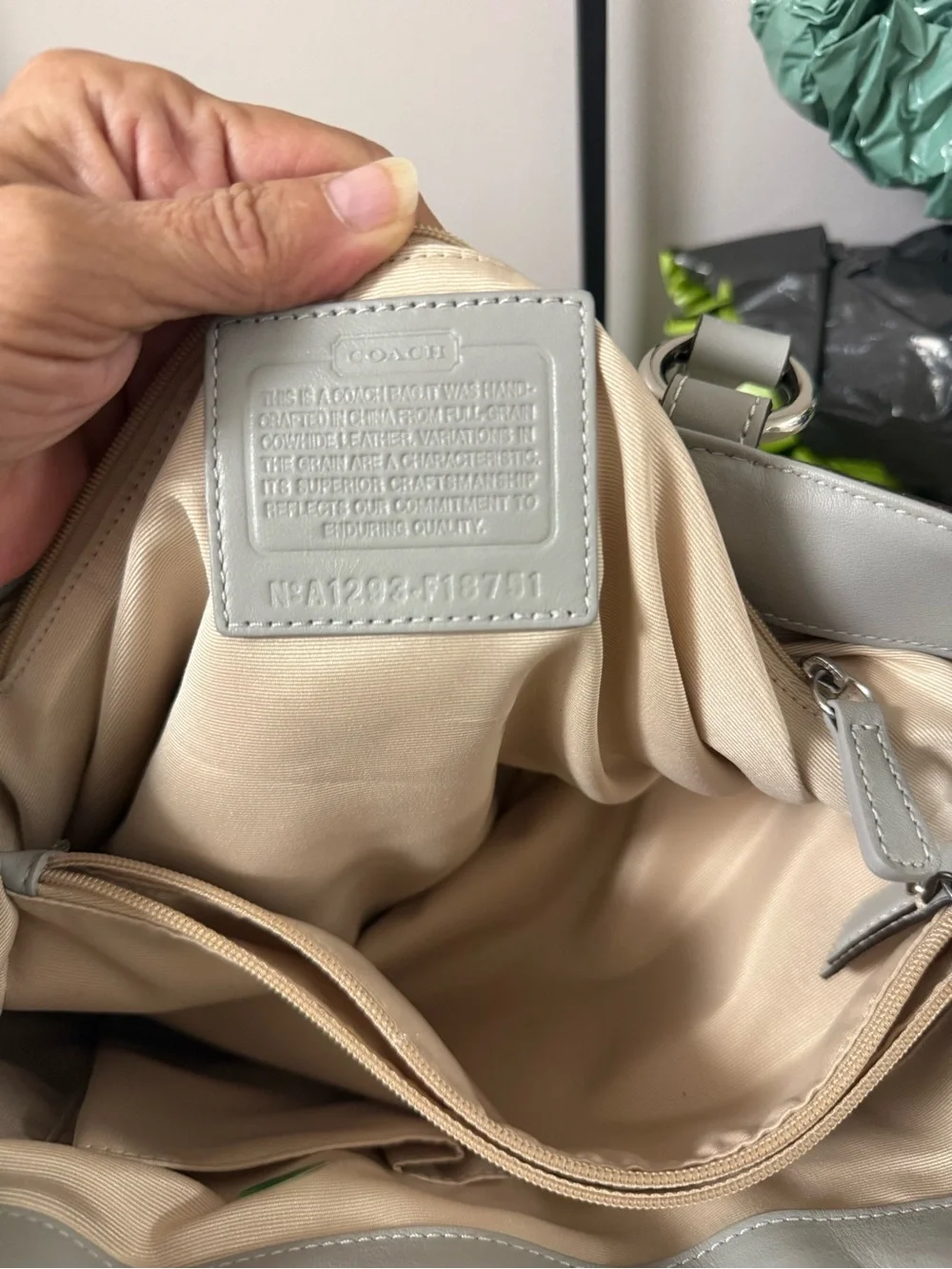 Coach leather shoulder